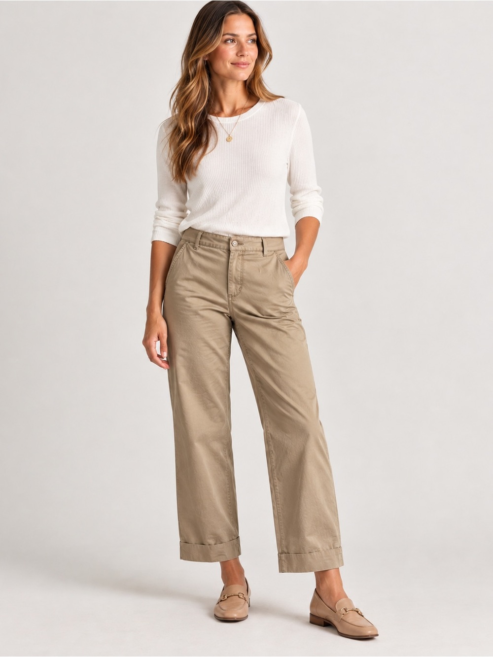 Banana Republic Harrison Fit Stretch Chino Pants in Khaki